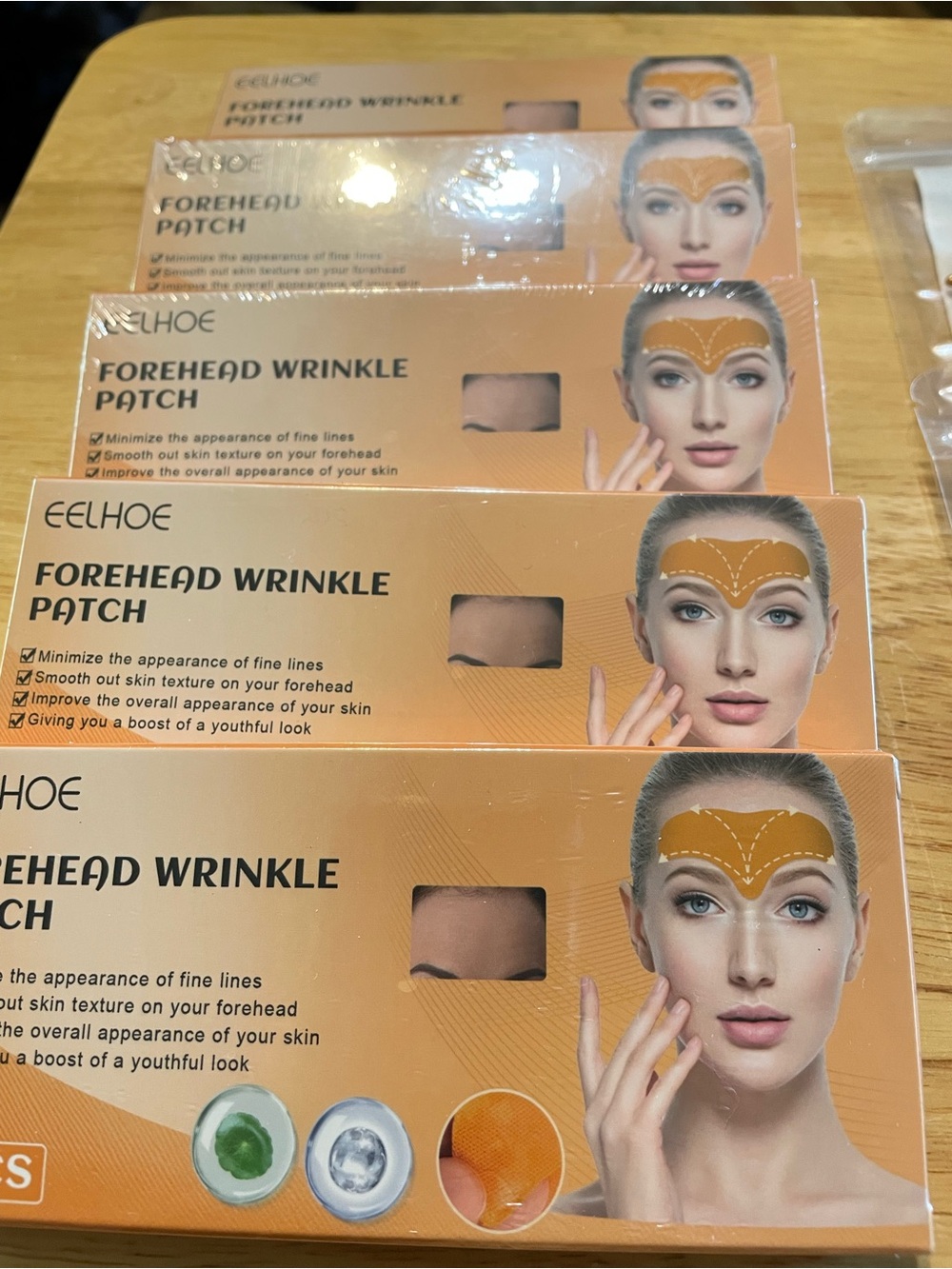 EELHOE Orange Forehead Wrinkle Patch – Pack of Adhesive Skin Patches